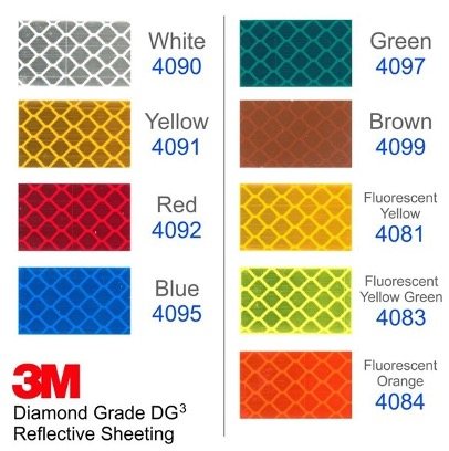 3M Diamond Grade DG3 reflective sheeting
